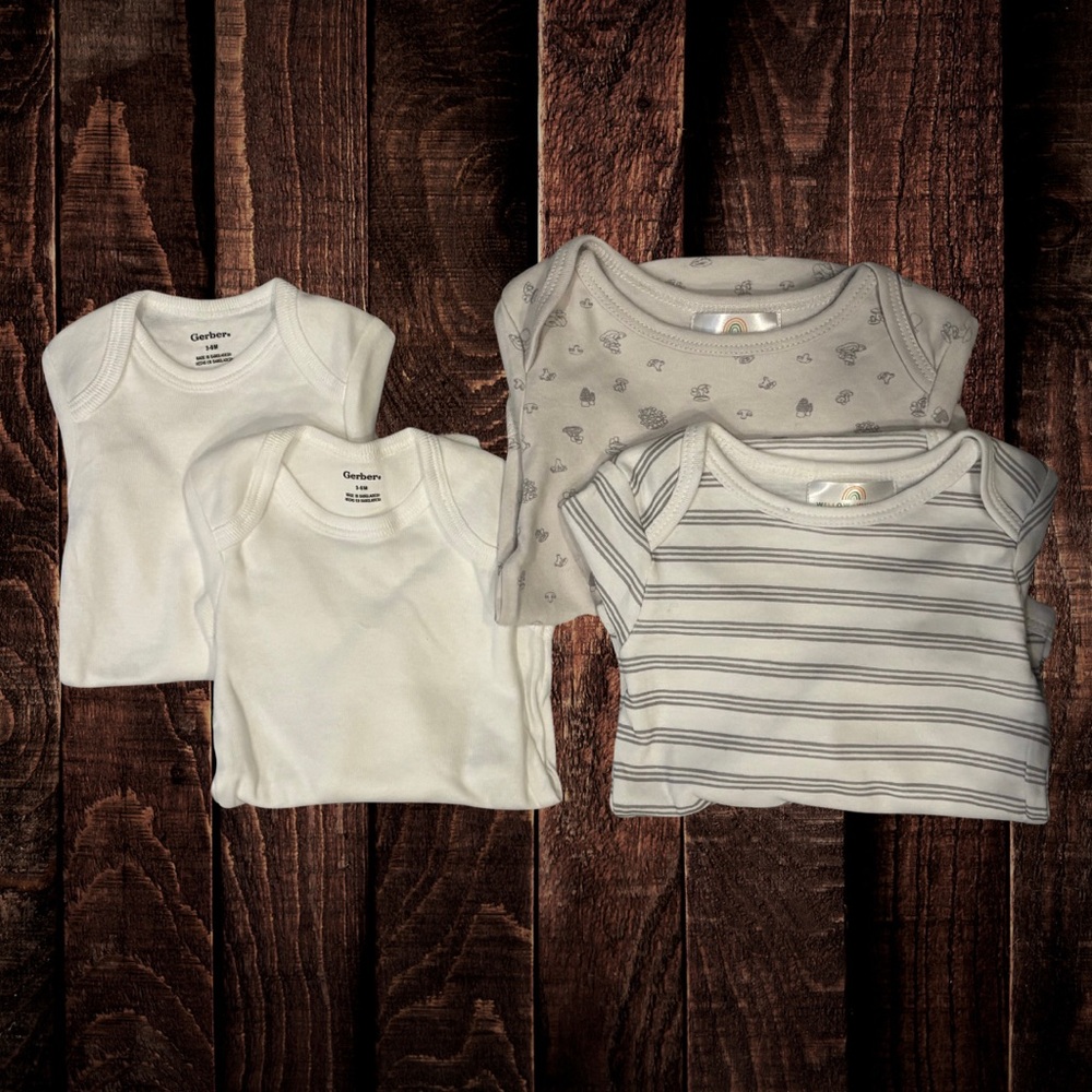 NWOT Gerber Baby and Willow + Whimsy Long Sleeve Tees (set of 4)